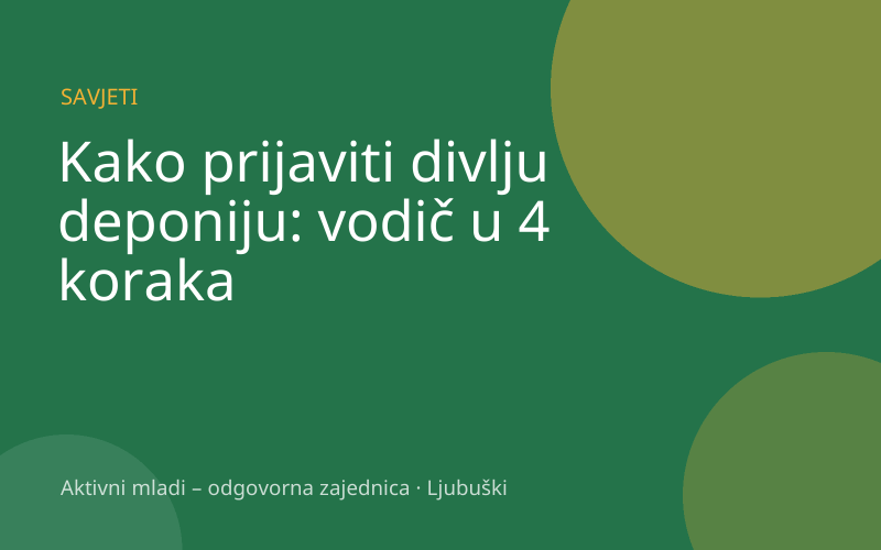 Kako prijaviti divlju deponiju: vodič u 4 koraka